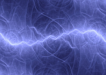 Obraz na płótnie Canvas Blue electrical lightning background