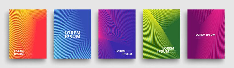 Simple Modern Covers Template Design. Set of Minimal Geometric Halftone Gradients for Presentation, Magazines, Flyers, Annual Reports, Posters and Business Cards. Vector EPS 10 - obrazy, fototapety, plakaty