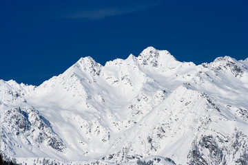 Snow Covered Winter Mountains, Austria