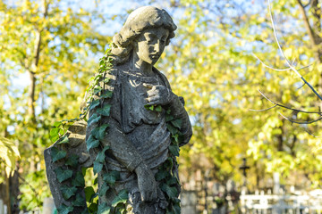 Naklejka premium ancient monuments in the cemetery