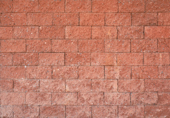 Old red brick wall texture blocks background
