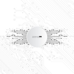 Vector circuit board illustration. Abstract technology