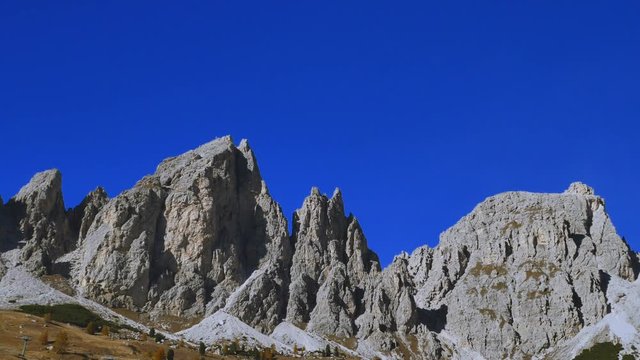 Puez group at Gardena Pass, South Tyrol, Italy