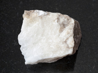 raw Anhydrite stone on dark background