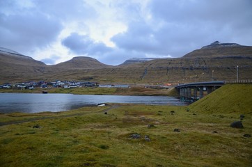 Fototapeta na wymiar フェロー諸島 Faroe Islands エストゥロイ島 エストロイ島 Eysturoy Island ノルスカリ周辺 around Norðskáli