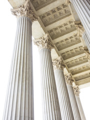 pillars at the parliament in vienna