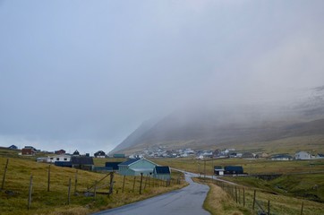 フェロー諸島 Faroe Islands ヴィウォイ島 ヴィドイ島 Vidoy Island ヴィーダレイディ Vi&eth;arei&eth;i
