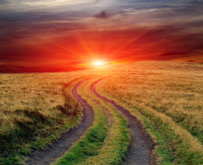 road to sunset