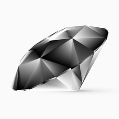 Shiny white diamond illustration Vector