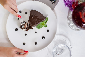 food photography art chocolate cake dessert recipe creativity concept