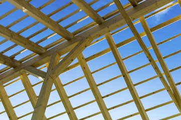 roof construction made of wood