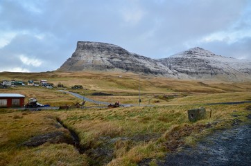フェロー諸島 Faroe Islands ヴァーガル島 ヴァーアル島 Vágur Vagar Island ガウサダールル Gásadalur