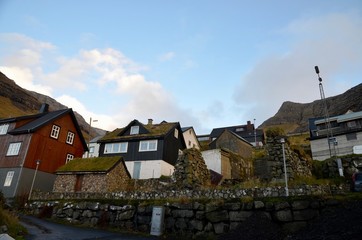 フェロー諸島 Faroe Islands ヴァーガル島 ヴァーアル島 Vágur Vagar Island ボー Bøur