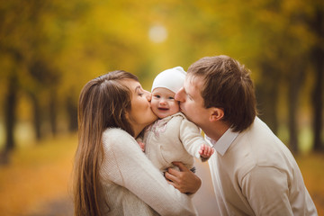 Fototapeta premium happy family on a walk