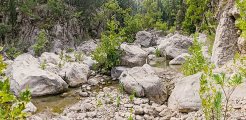 Inside Goynuk canyon at summer, located in Antalya Province, Turkey