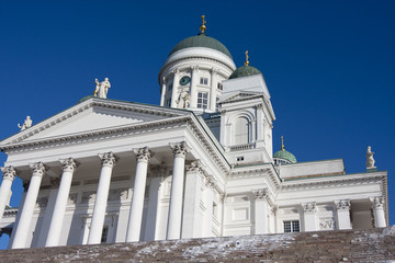 Fototapeta na wymiar Lutheran cathedral in Helsinki, Finland