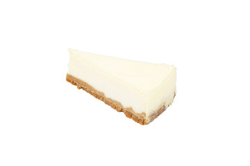 cheesecake on white background isolated