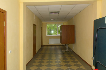 Corridor of Zhytomyr Higher Educational Institution in Ukraine. October 2017.