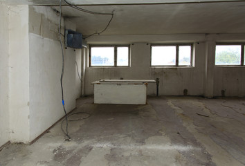 Training class without repair in Zhytomyr higher educational institution in Ukraine. October 2017.