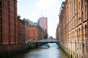 Naklejka premium Waterfront area in Hamburg