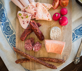 Brotzeit Abendessen Wurst