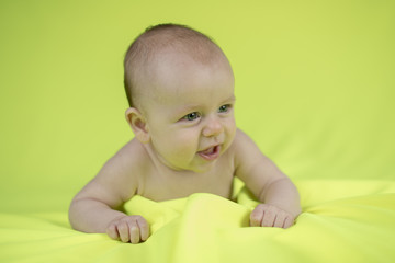 Crawling baby girl 