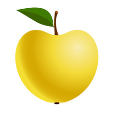 Apple fruit on a white background. Vector