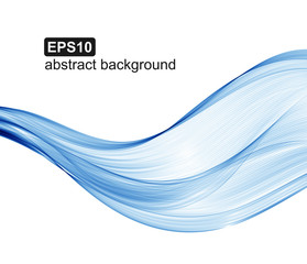 Vector abstract blue waves background.