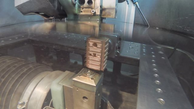 Precision cutting of metal parts using an Electrical discharge machine