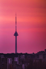 Naklejka premium Bautiful picture of TV tower in the evening
