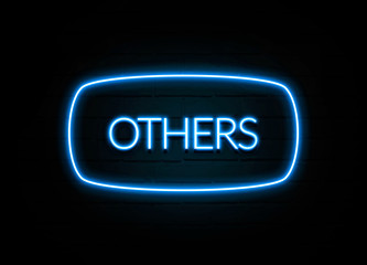 Others  - colorful Neon Sign on brickwall