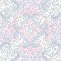 Seamless background pattern. Irregular decorative geometric mosaic art tile pattern from uneven broken pieces.