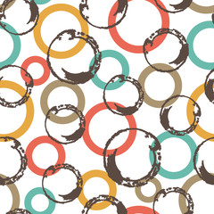 Seamless vector pattern with colorful circles.