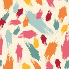 Seamless vector pattern with brushstrokes.