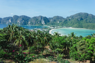 Tropical seascape island Phi Phi Don, Thailand.