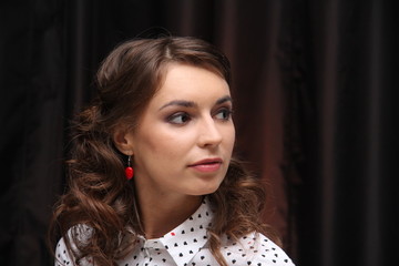Fototapeta premium Portrait of young and beautiful girls .