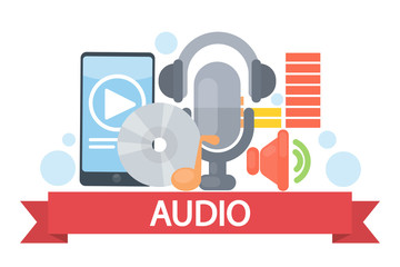 Audio concept illustration.
