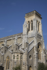 Fototapeta na wymiar Notre Dame du Rocher - Sainte Eugenie Church; Biarritz