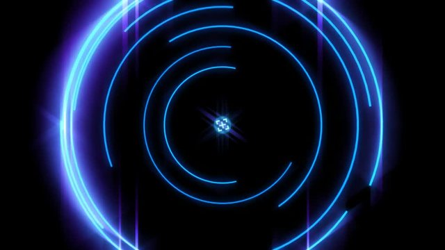 Background Semicircle Blue