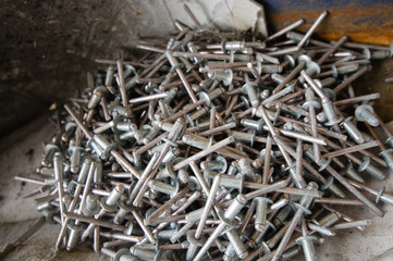 Pile of pop-rivets/blind rivets