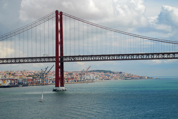 The 25 de Abril Bridge, Lisbon, Portugal