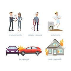Obraz premium Insurance illustrations set.