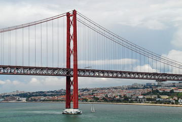 The 25 de Abril Bridge, Lisbon, Portugal