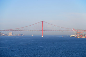 The 25 de Abril Bridge, Lisbon, Portugal