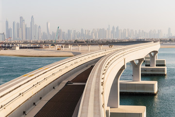 Monorail at the Palm Jumeirah in Dubai