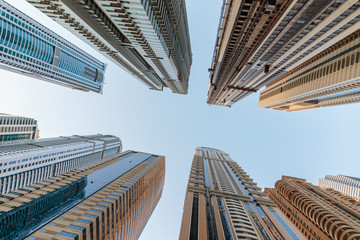 Fototapeta na wymiar Modern buildings in Dubai UAE