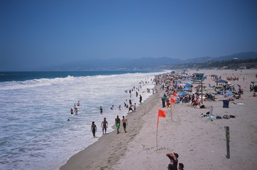 california beach santa monica pier