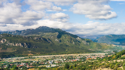 Kalabaka Mountain View In Greece
