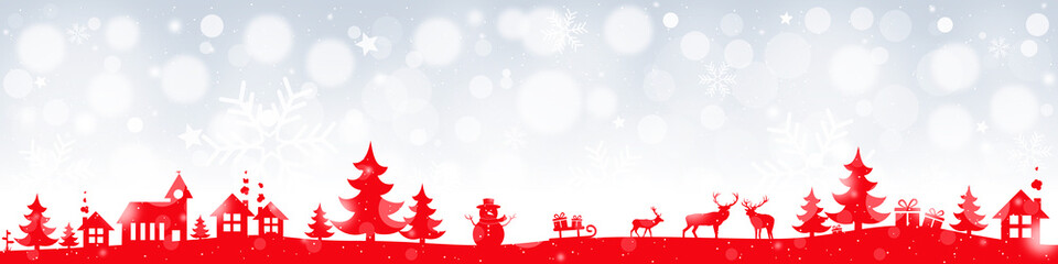 Obraz premium Christmas landscape on bokeh