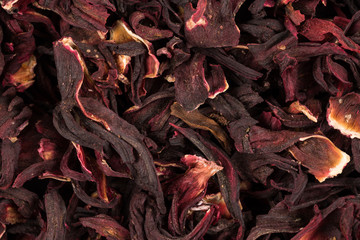 Heap of aromatic Hibiscus tea